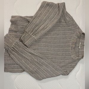 Lush Gray Striped Sweater